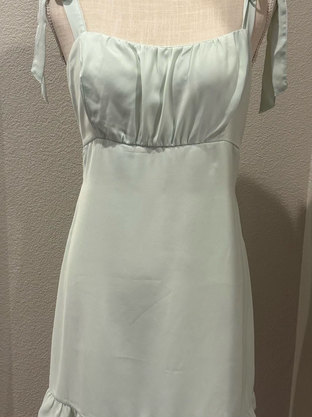 Women's Light Mint Green Tie-Strap Sundress brand “Abercrombie & Fitch”